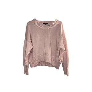 Quince Light Pink 100% Organic Cotton Boyfriend Crew Sweater - Size Small